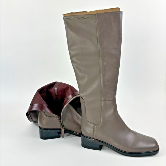 Franco Sarto Women's Giselle Tall Medium Shaft Boot Castagno Leather Size 9W - Picture 16 of 16